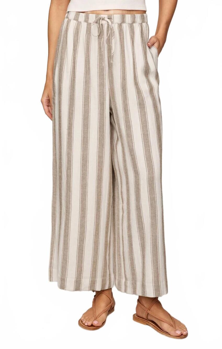 NEW Z SUPPLY perfect striped pant in light toffee